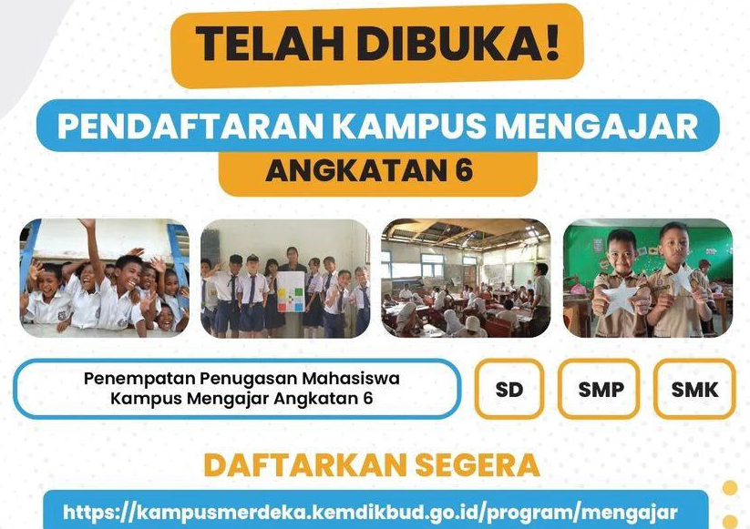 Siap-siap, Pendaftaran Kampus Mengajar Batch 6 Telah Dibuka, Ini Syaratnya