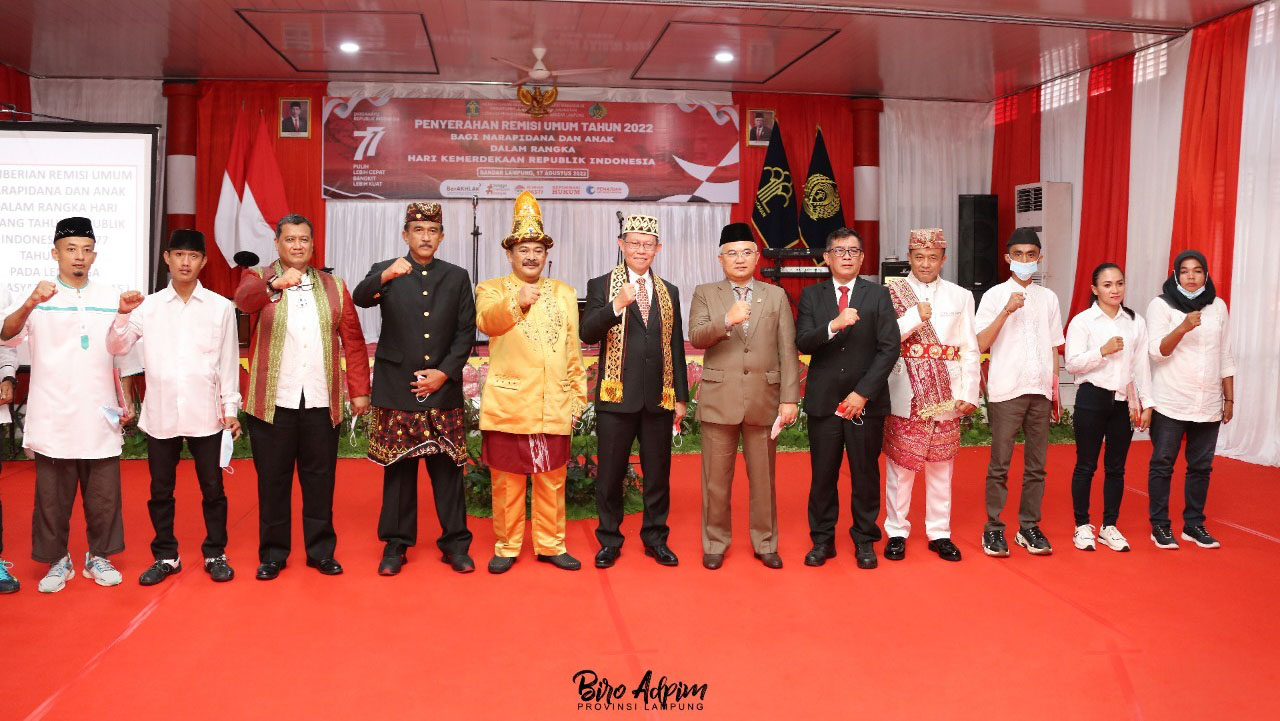 Penyerahan Remisi Umum HUT RI, Gubernur Arinal Ajak WBP Lapas Bandar lampung Ikut Berkontribusi Dalam Pembangu