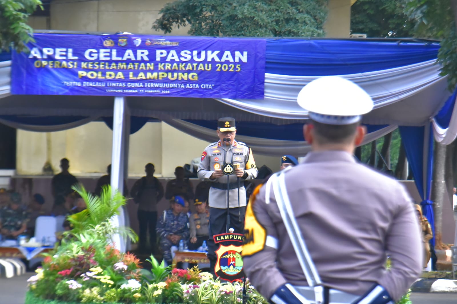 Ratusan Personel Disiagakan Polda Lampung Dalam Ops Keselamatan Krakatau 2025