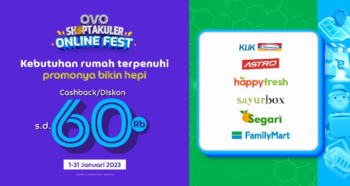 Promo Tahun Baru, Belanja Online Kebutuhan Rumah Cashback Pakai OVO Hingga Rp 60 Ribu!