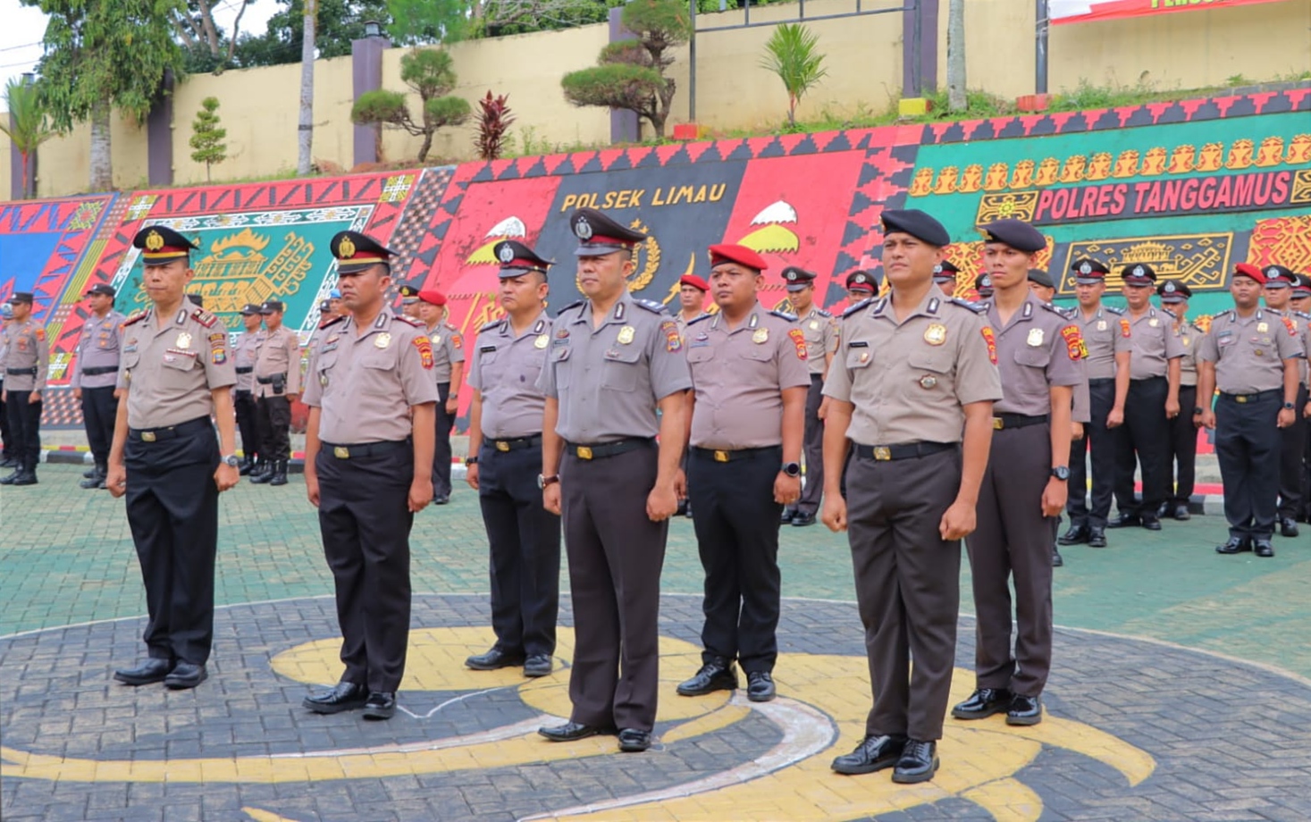 39 Personel Polres Tanggamus Lampung Naik Pangkat, Ada yang Pakai Baret Merah Polri