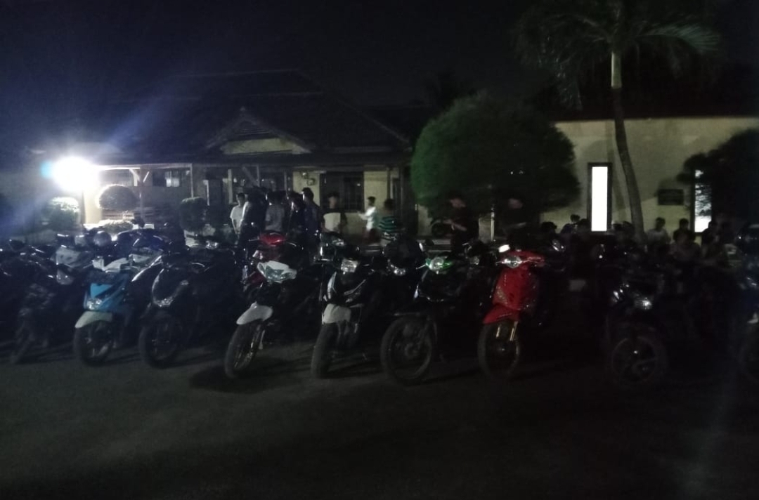 Diduga Bakal Aksi Balap Liar, Polsek Sukarame Amankan 30 Sepeda Motor