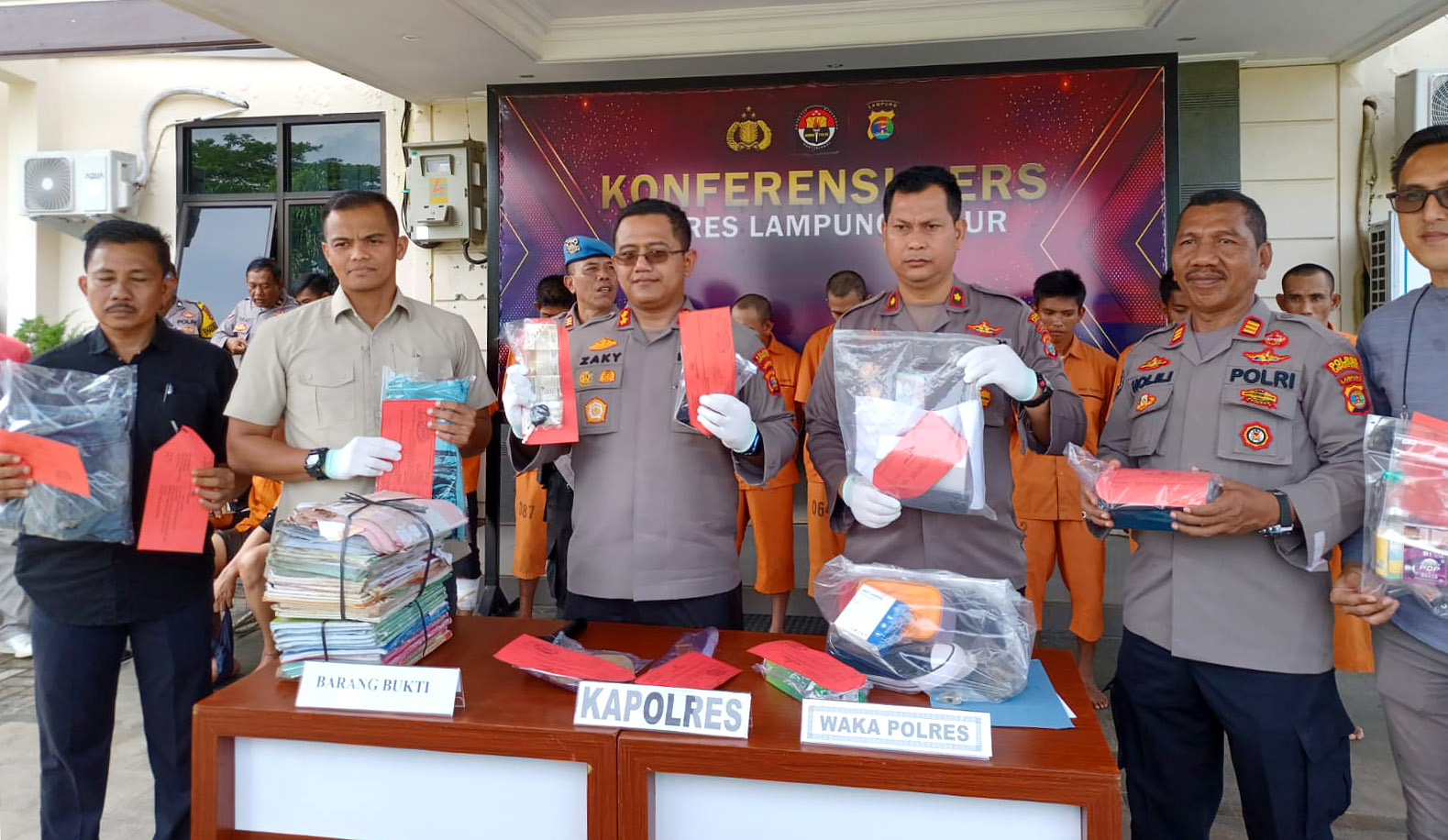 Ungkap Kasus C3, Polres Lampung Timur Tangkap 10 Bandit