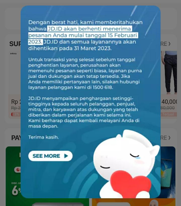 Berhenti Beroperasi, JD.ID Setop Terima Pesanan Mulai 15 Februari 2023