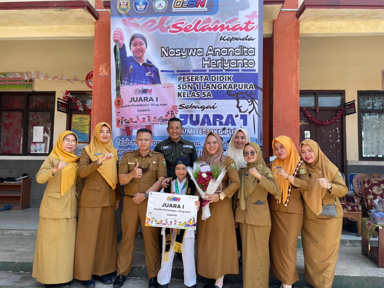 Kisah Nasywa Anandita Heriyanto Peraih Juara 1 Kumite -33 Putri O2SN