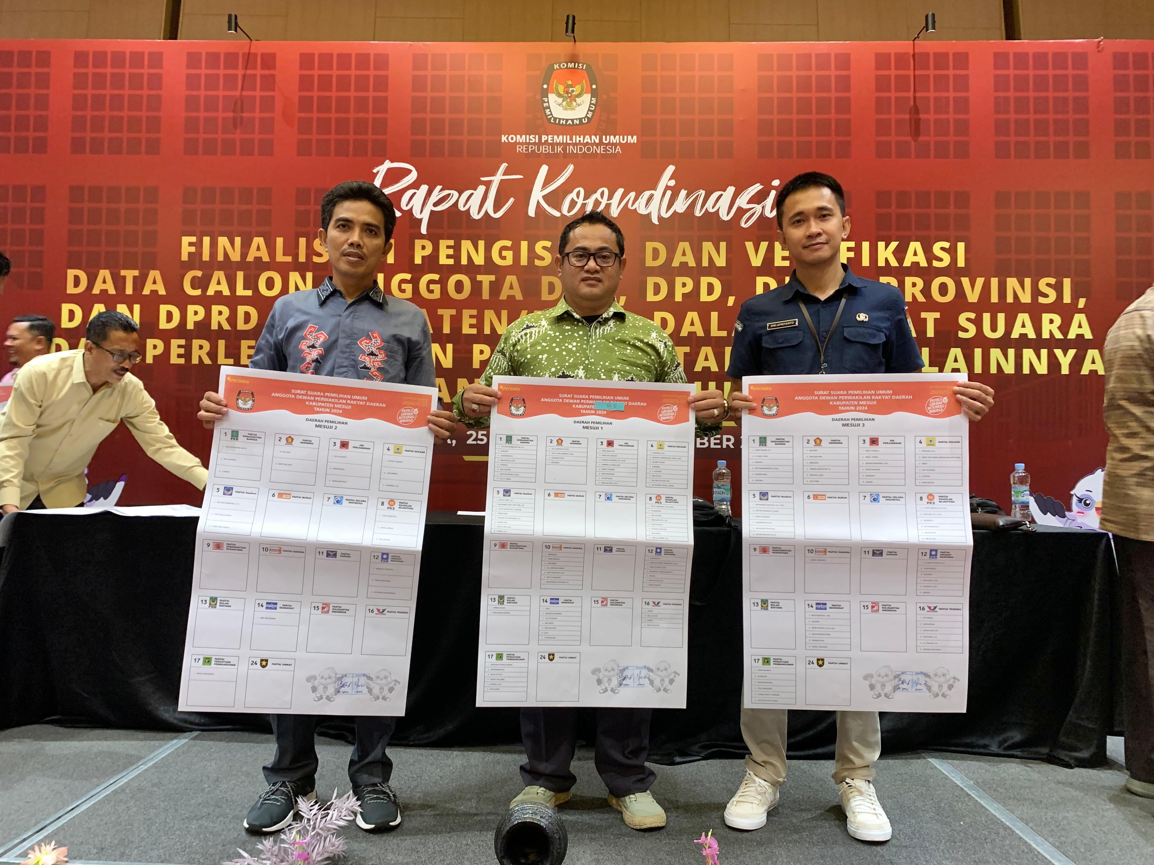 KPU Mesuji Finalisasi dan Validasi Surat Suara untuk Pemilu 2024