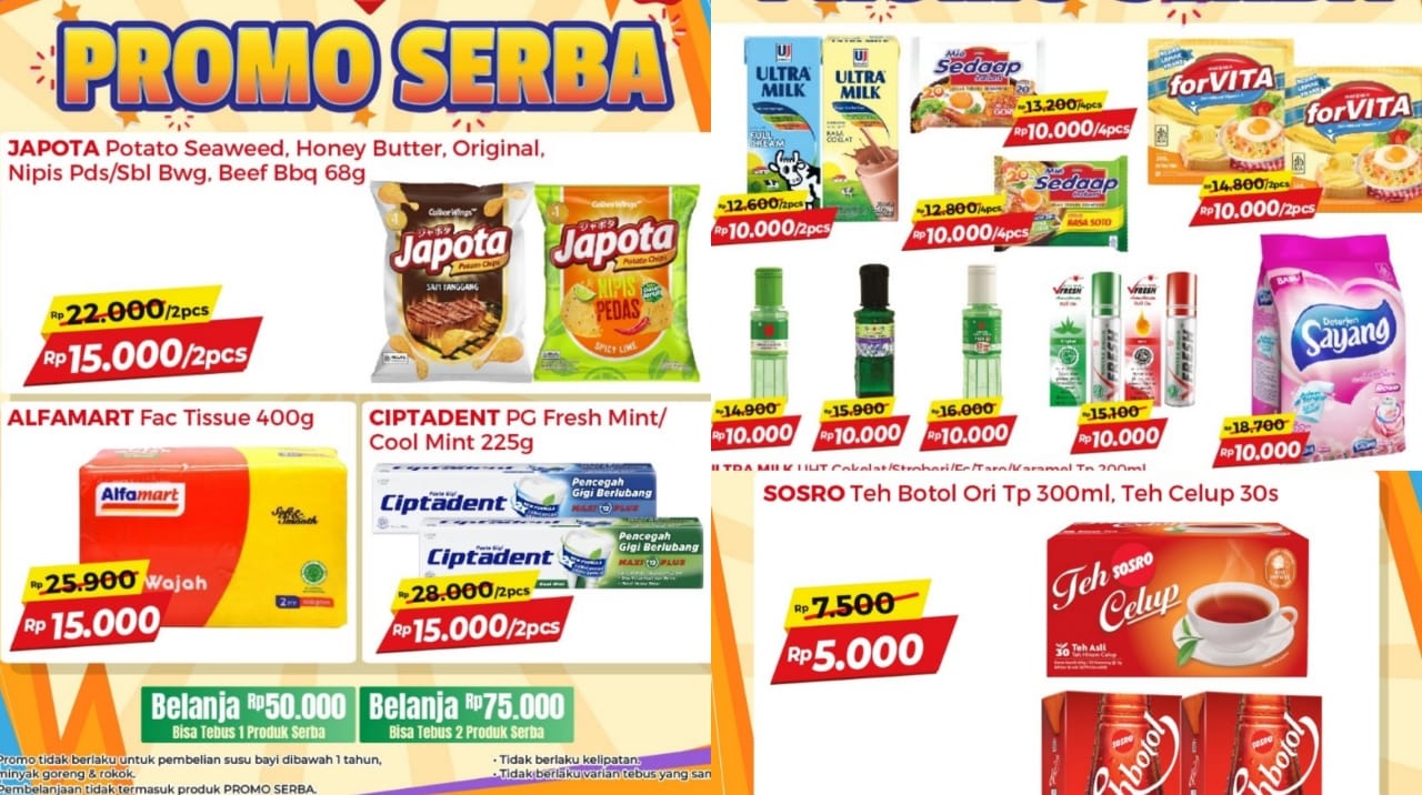 Belanja Murah Bikin Untung, Dapatkan Promo Alfamart Serba Rp5 Ribu Hingga Rp15 Ribu, Cek Katalognya
