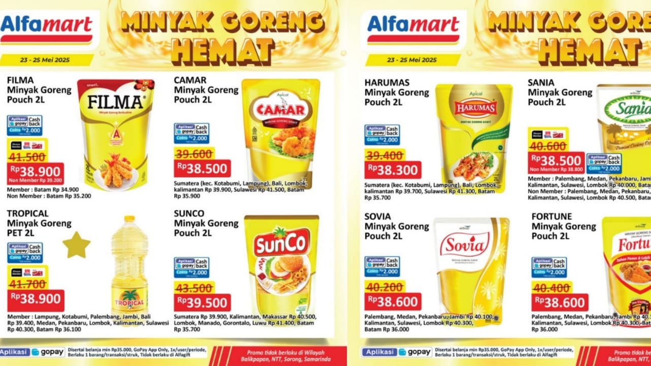 Promo Minyak Goreng Murah di Alfamart Segera Berakhir, Borong Sekarang Supaya Stok Aman Sampai Gajian