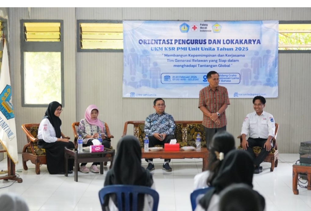 Dari Orientasi Pengurus dan Lokakarya 2025, Ini Harapan Wakil Rektor Prof Sunyono Terhadap UKM KSR PMI Unila