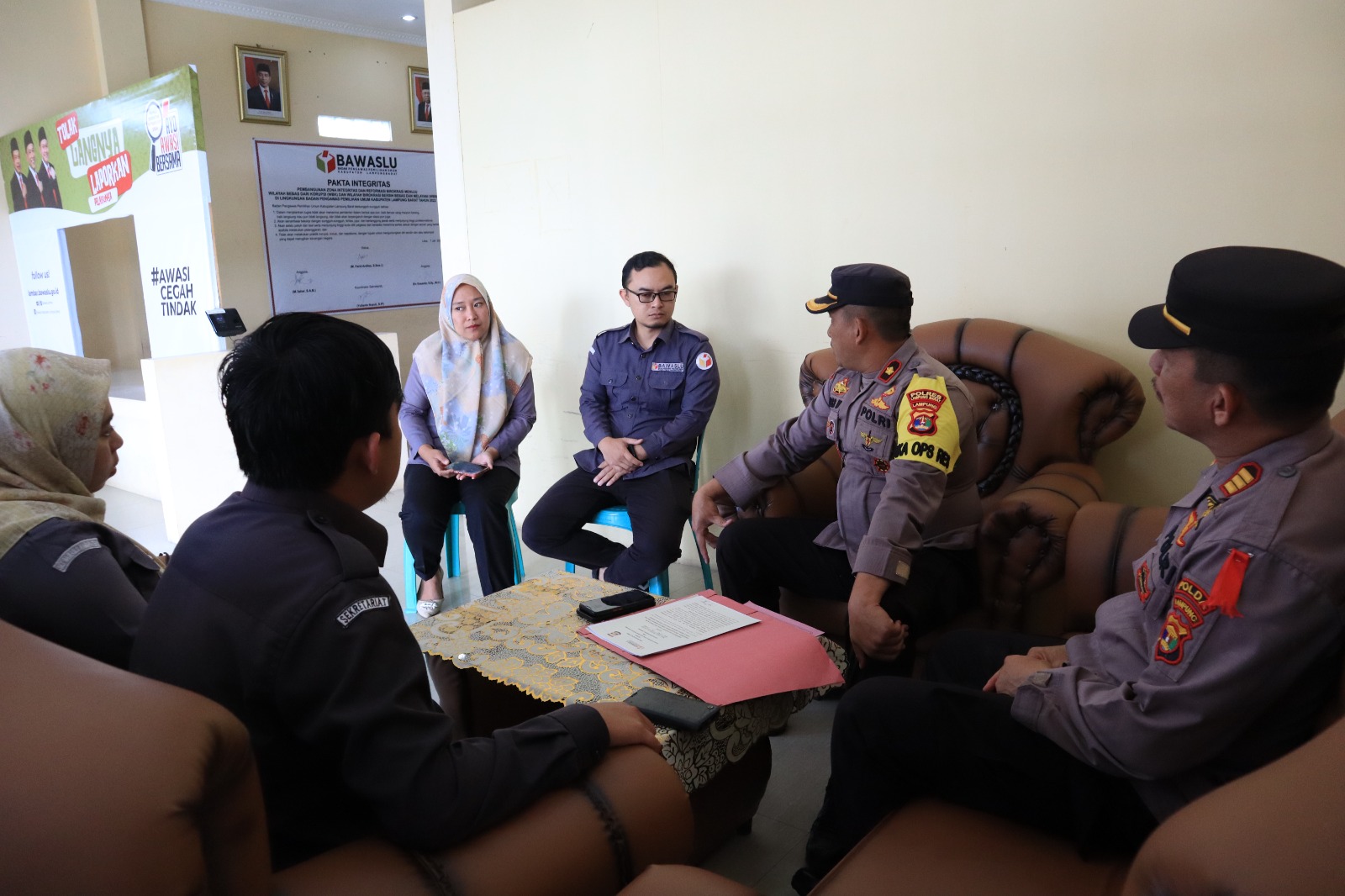 Sambangi KPU dan Bawaslu, Ini yang Dilakukan Polres Lampung Barat
