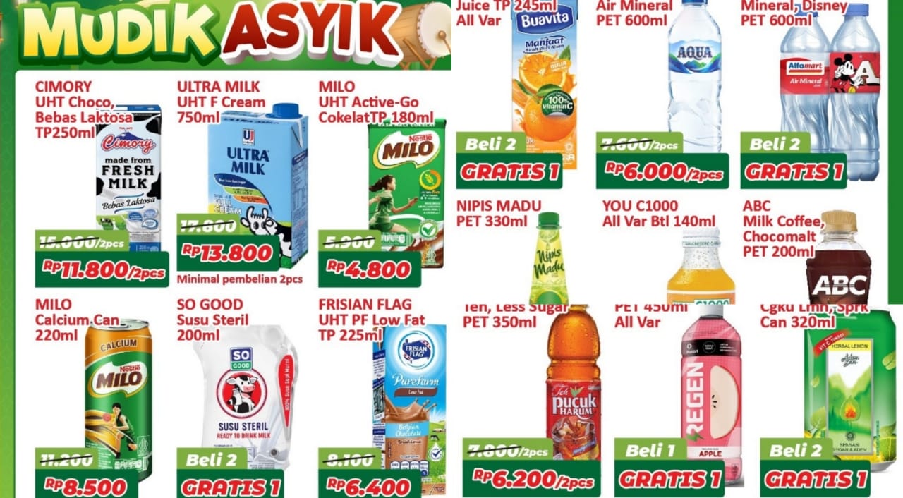 Promo Minuman Lezat di Alfamart Untuk Perjalanan Mudik Lebih Menyenangkan, Cek Katalognya