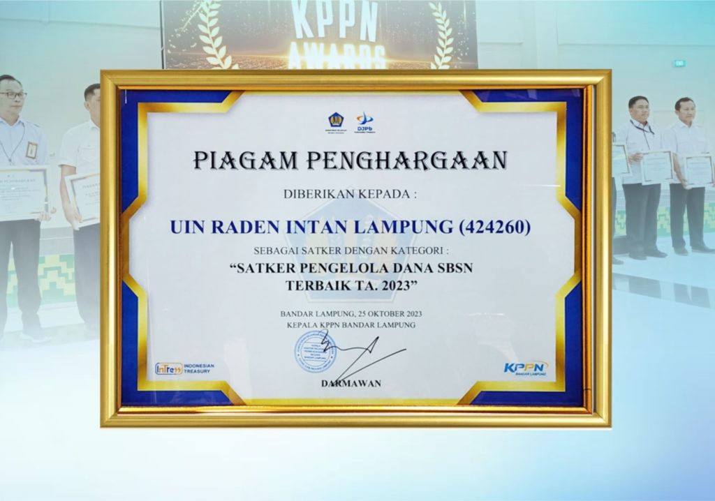 UIN RIL Raih Penghargaan Pengelola Dana SBSN Terbaik 2023