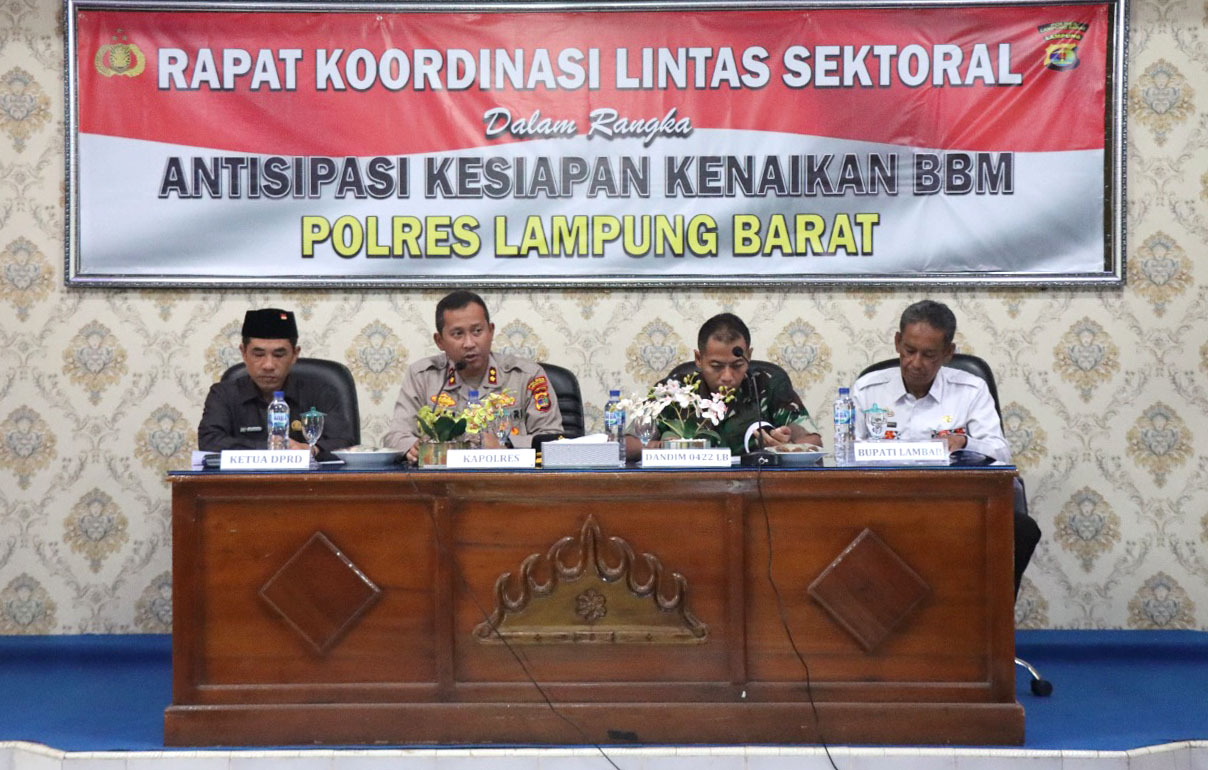 Antisipasi Gejolak Kenaikan BBM, Ini Langkah Forkopimda Lampung Barat