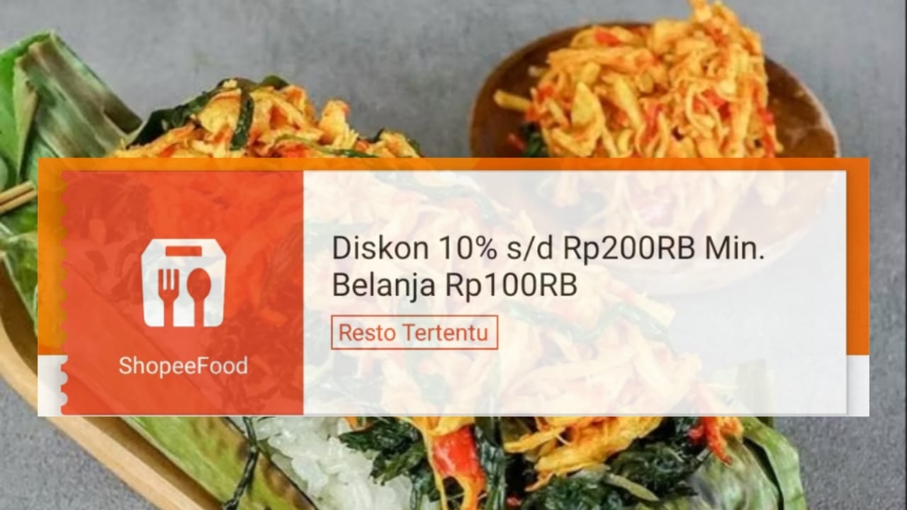 Minimal Belanja Rp100 Ribu, Dapatkan Diskon ShopeeFood Sampai Rp200 Ribu, Klaim Vouchernya!