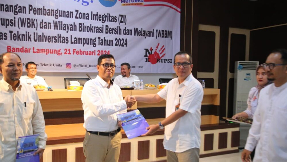 FT Unila Gelar Pencanangan Zona Integritas untuk Wilayah Bebas Korupsi dan Birokrasi Bersih