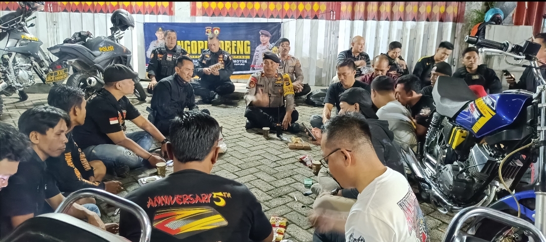 Kasat Samapta Polresta Bandar Lampung Ajak Komunitas Motor Jaga Kamtibmas dan Tertib Berlalu Lintas