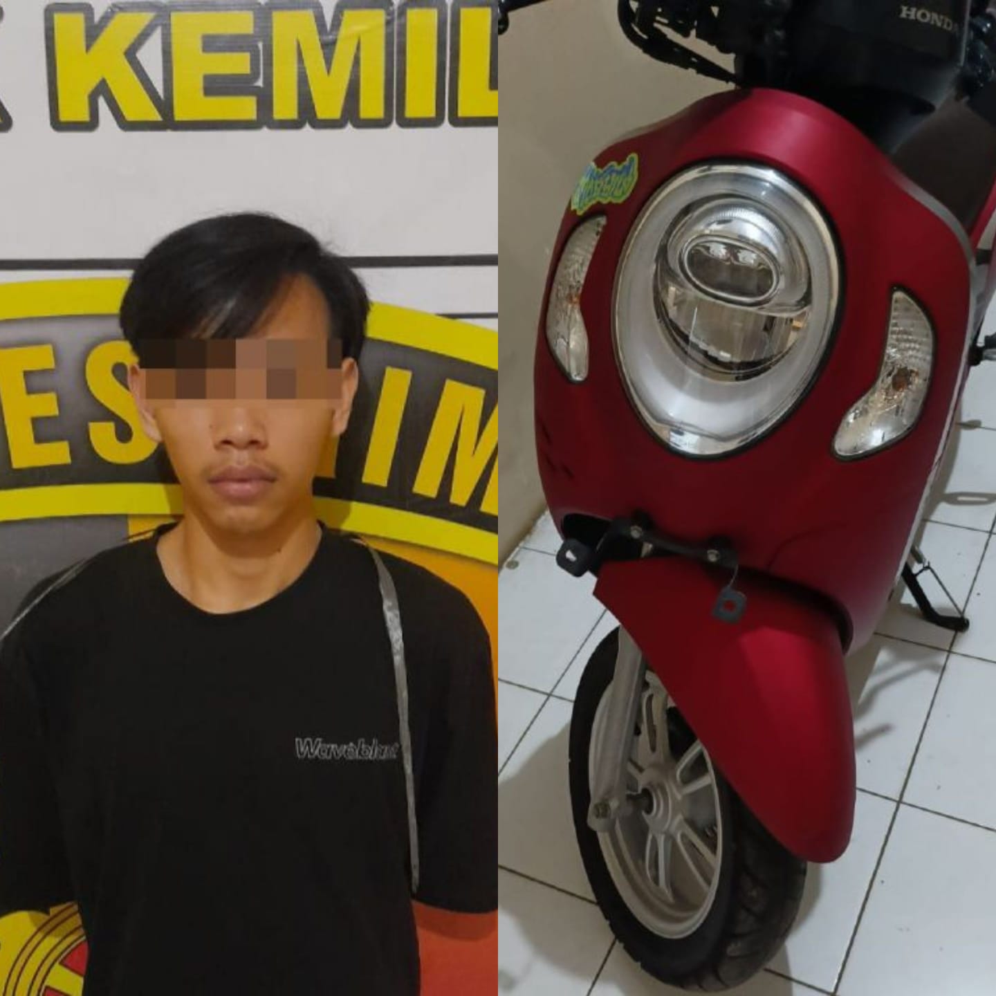 Nekat Curi Motor Teman, Mahasiswa di Bandar Lampung Ditangkap Polisi