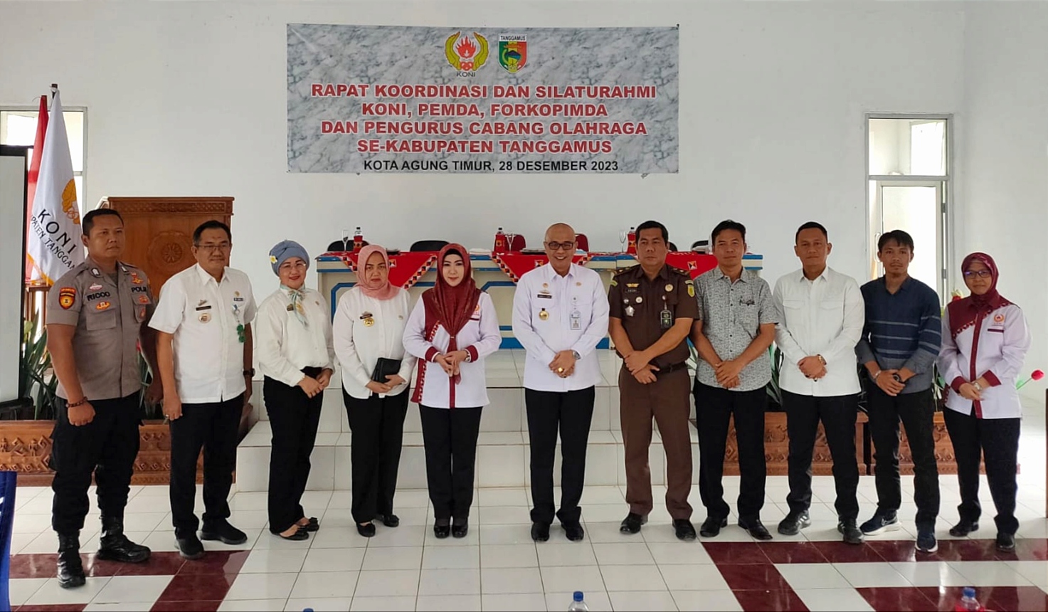 KONI Tanggamus Gelar Rakor dan Silaturahmi Dengan Pemkab, Forkopimda serta Pengurus Cabang Olahraga