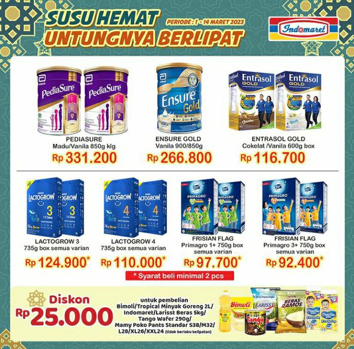 Cek Promo Susu Hemat Untung Berlipat di Indomaret, Periode 1 Sampai 14 Maret 2023