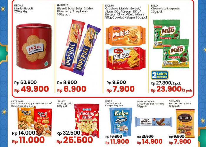 Promo Indomaret Belanja Cemilan Murah, Ada Diskon Biskuit Susu Rp 6 Ribu 