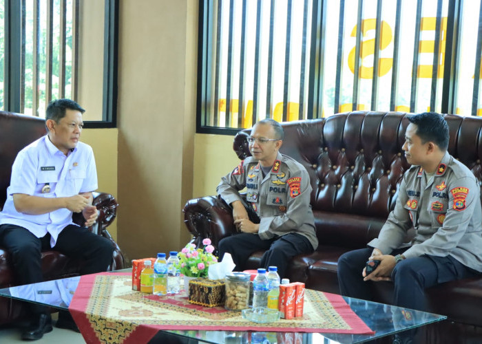 Jalin Silaturahmi, Kapolres Tubaba Sambut Kunker Pj Bupati Tubaba 