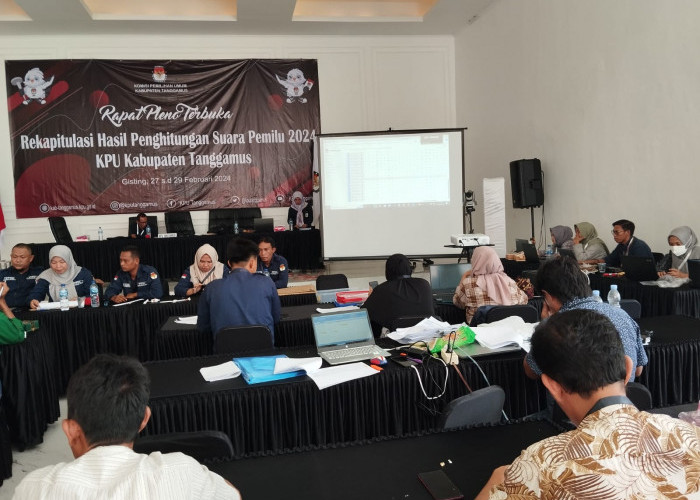 KPU Tanggamus Jadwalkan Pleno Rekapitulasi Penghitungan Suara Selama Tiga Hari, Dimulai Hari ini