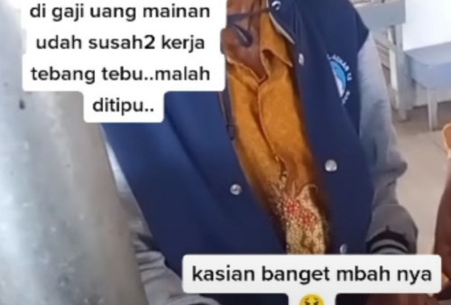 Tega, Pekerja Tebu di Tubaba Ini Mendapatkan Upah Uang Mainan