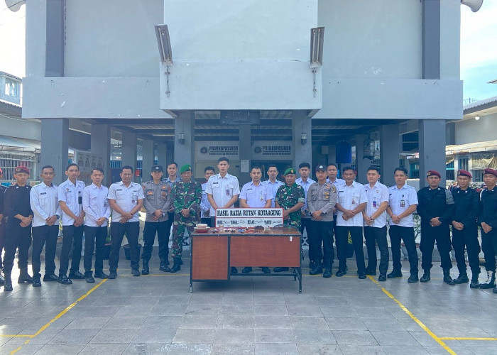 Rutan Kelas IIB Kota Agung Tanggamus Gelar Razia Kamar Hunian Warga Binaan Pemasyarakatan 