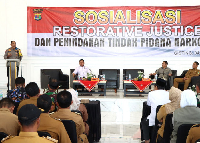 Polres Tanggamus Gelar Sosialisasi Restorative Justice dan Penindakan Tindak Pidana Narkotika