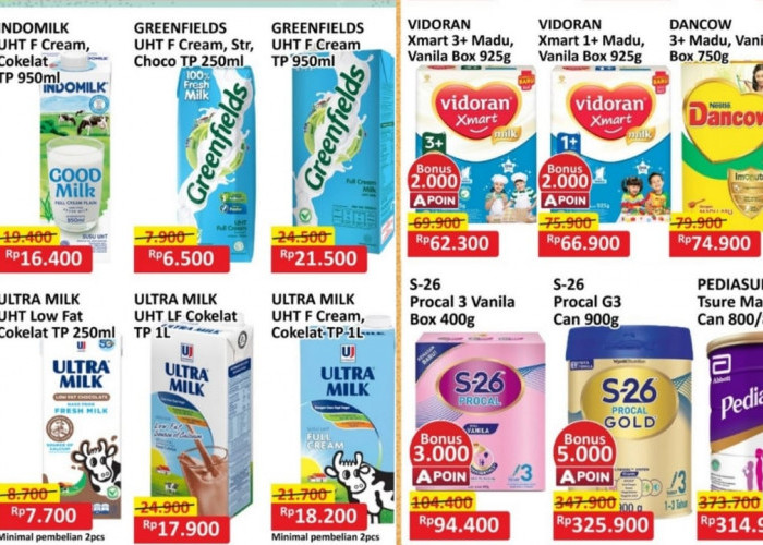 Borong Produk Susu Murah Dalam Promo Alfamart, Harga Untung Penyelamat Tanggal Tua