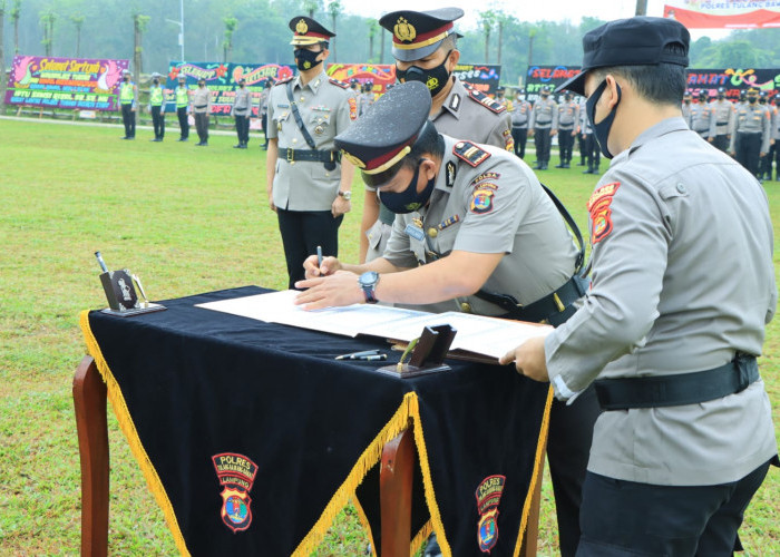 Sertijab PJU Polres Tubaba Dilaksanakan, Ini Pesan Kapolres