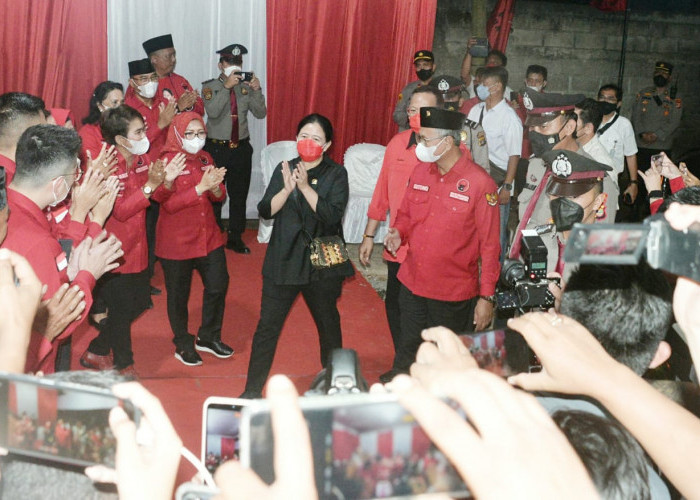 Tiba di Kantor PDIP Lampung, Puan Maharani Diserukan sebagai Presiden RI