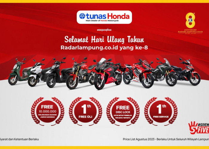 PT Tunas Dwipa Matra Main Dealer Sepeda Motor Honda Lampung: Selamat Ulang Tahun ke-8 Radar Lampung Online
