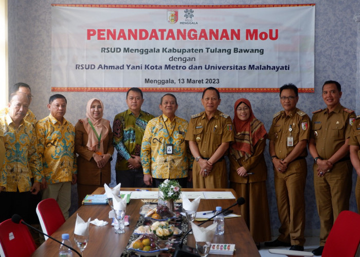 RSUD Menggala, RSUD Ahmad Yani Metro, dan Universitas Malahayati Jalin Kerjasama, Ini Fokusnya