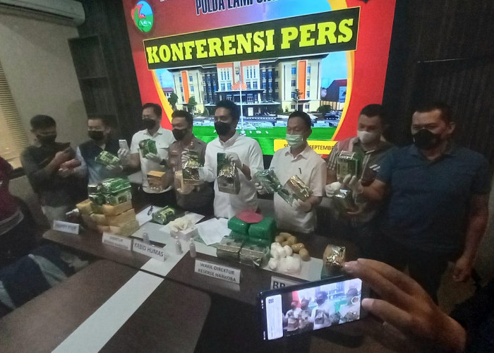  Dari Lampung Tengah, Polda Lampung Amankan 16 Kg Sabu-Sabu