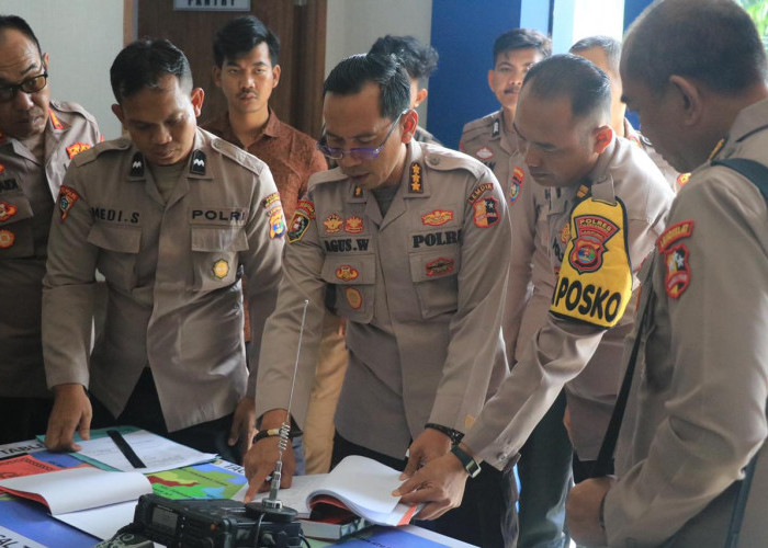 4 Perwira Mabes Polri Datangi Polres Tulang Bawang, Cek Pemetaan Kerawanan TPS