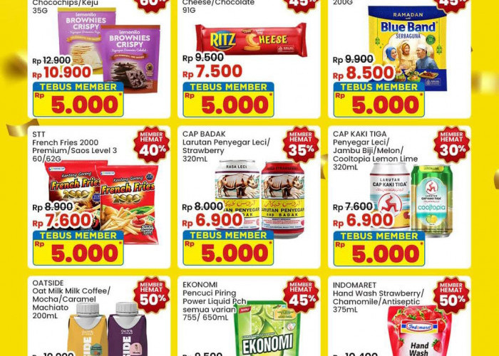 Promo Indomaret Tebus Member Hemat Sampai 80 Persen, Ada Diskon Larutan Penyegar Rp 5 Ribu