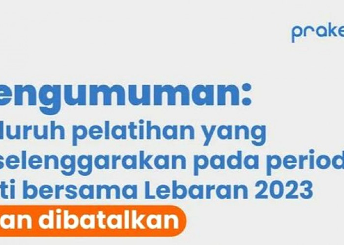 Pelatihan Kartu Prakerja Selama Cuti Bersama Dibatalkan?  Simak Penjelasannya