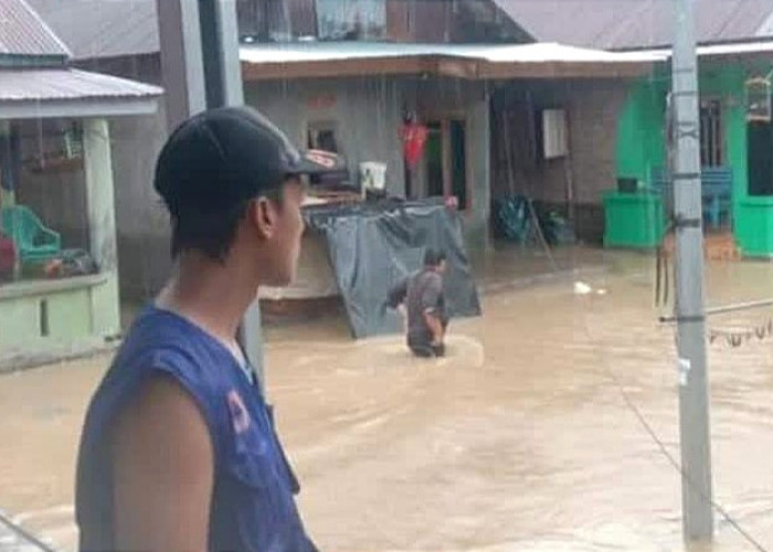 Way Gunung Meluap, Rumah di Bantaran Sungai Terendam 