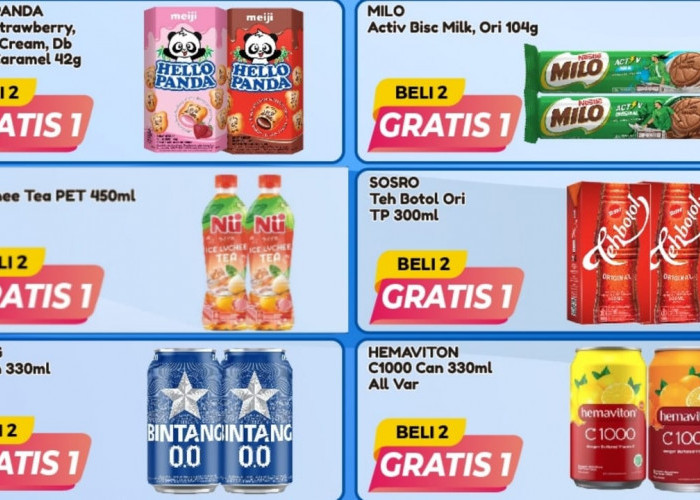 Hanya Hari Ini Belanja Murah Beli 2 Gratis 1 Dalam Penawaran Promo 5.5 Alfamart, Cek Produknya