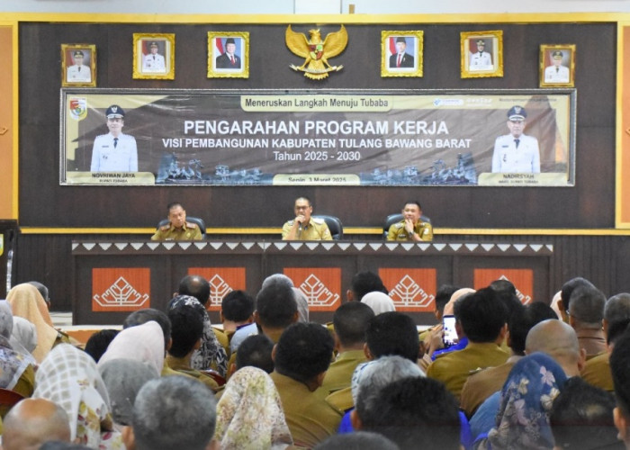 Pasca Dilantik, Bupati dan Wakil Bupati Tubaba Beri Arahan Perdana Kepala OPD