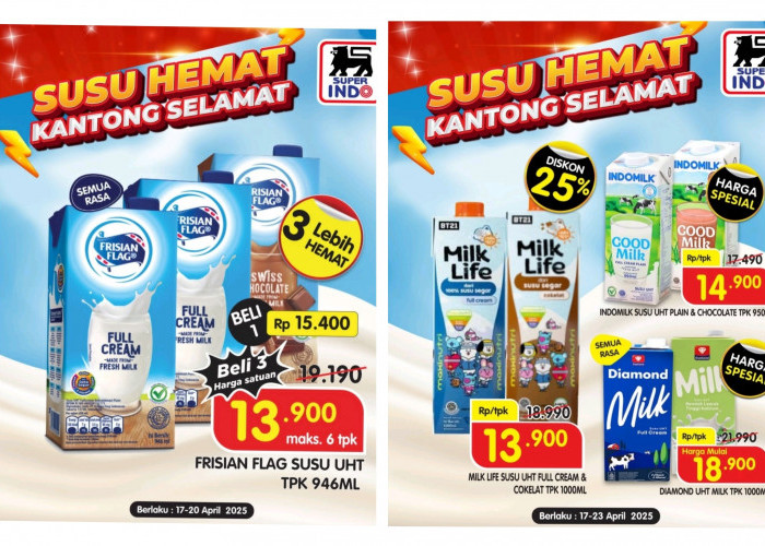 Promo Susu Hemat Kantong Selamat di Superindo, Dapat Diskon 25 Persen  