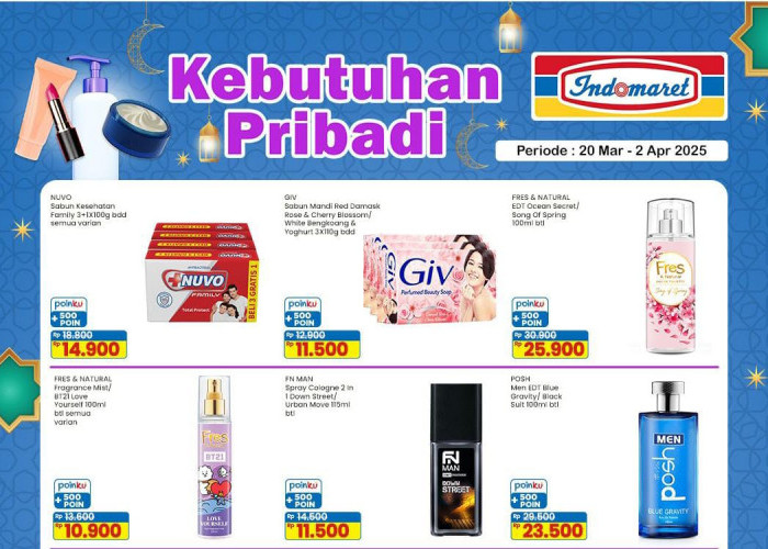 Promo Indomaret Persiapan Kebutuhan Pribadi, Sambut Hari Raya Makin Hemat Lewat Diskon Rp 10 Ribu 