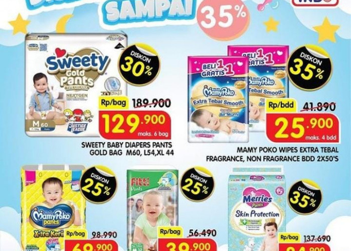 Promo Superindo Hari Ini 31 Oktober Hingga 3 November 2022, Ada Diskon Hingga 35 Persen untuk Baby Care