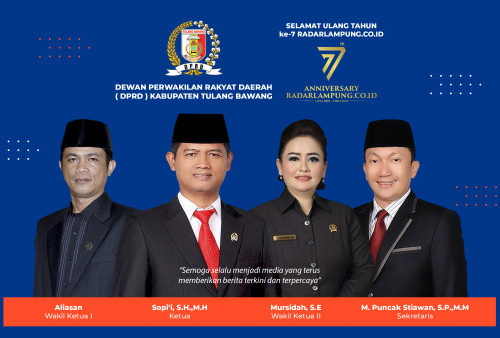 DPRD Kabupaten Tulang Bawang Mengucapkan Selamat Ulang Tahun ke-7 Radarlampung.co.id