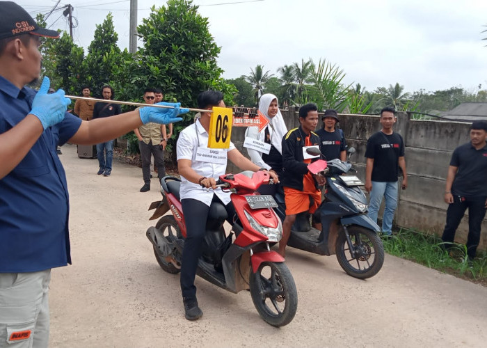 Polisi Gelar Reka Ulang Pembunuhan Siswi SMK di Mesuji Lampung