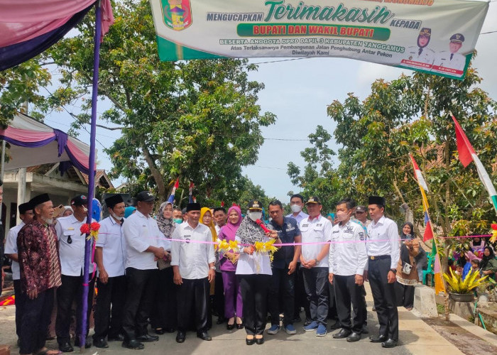 Horee.. Jalan Penghubung Tiga Pekon di Kecamatan Sumberejo Tanggamus Diresmikan