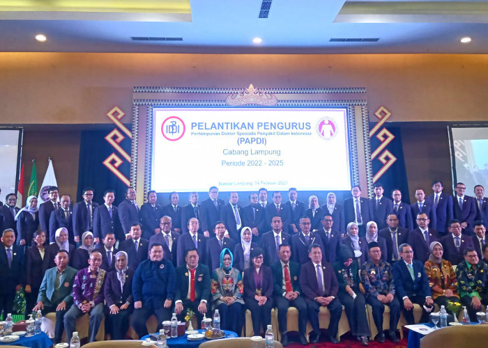 PAPDI Lampung Gelar Pelantikan Pengurus Periode 2022-2025