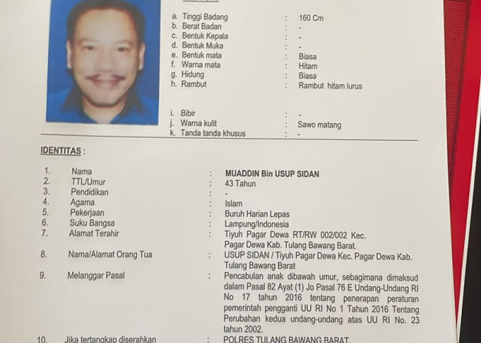 Tak Penuhi Panggilan Polisi karena Diduga Terlibat Pencabulan, Polisi Sebar Foto Pria Ini