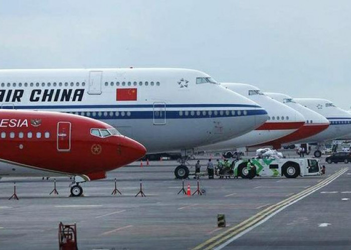 Pesawat yang Ditumpangi Jokowi Terlihat Paling Mungil di Antara Pesawat Delegasi  KTT G20 Bali